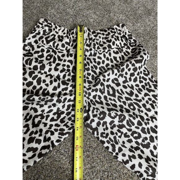 J. Crew Womens Linen Blend Leopard Print Pants Size 6 Lightweight - Picture 6 of 9